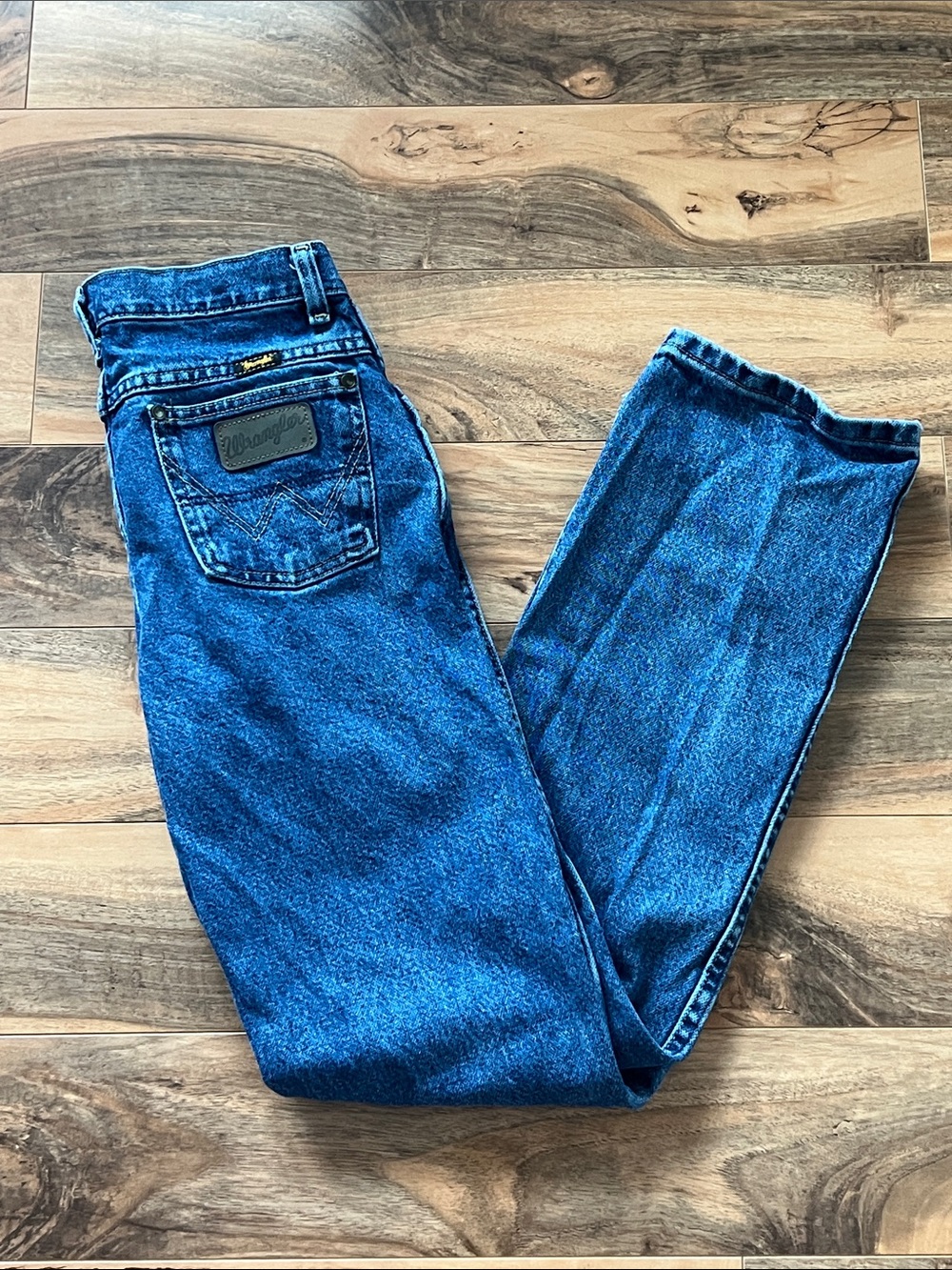 Wrangler Cowboy Cut Boys Sz 16 Slim Jeans Western Rodeo Adjustable Waist Denim